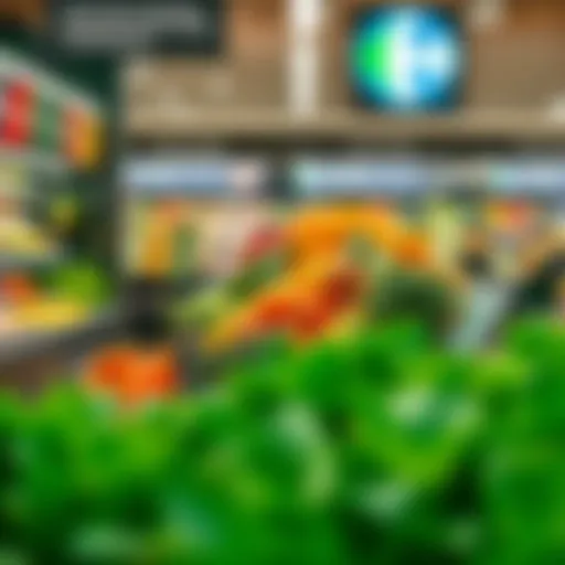 Interior view of Carrefour showcasing fresh produce