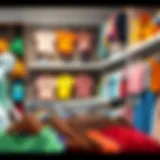 Colorful children's apparel display