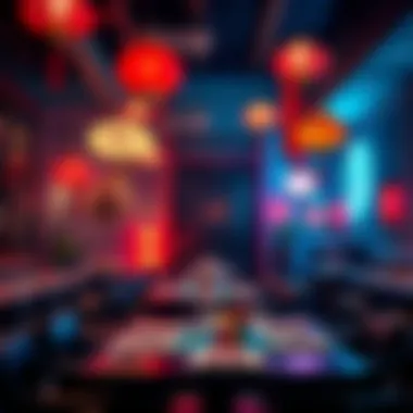 Cultural Ambiance of Chinese Dining Vibrant ambiance showcasing Chinese cultural elements