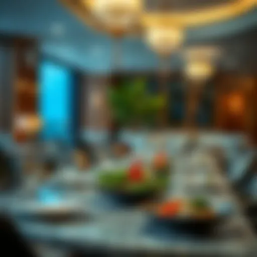 Elegant dining setting at a Chinese restaurant in Dubai