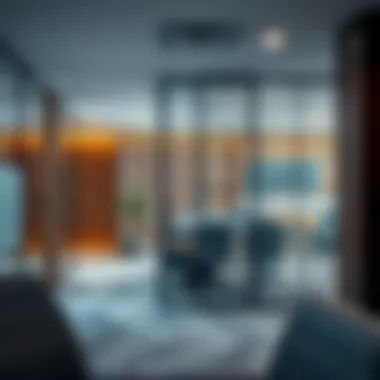 Contemporary partition design showcasing versatility in a modern office