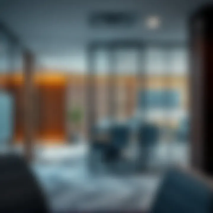 Contemporary partition design showcasing versatility in a modern office