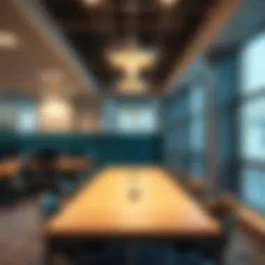 Trendy workspace utilizing modular partitions for optimal layout