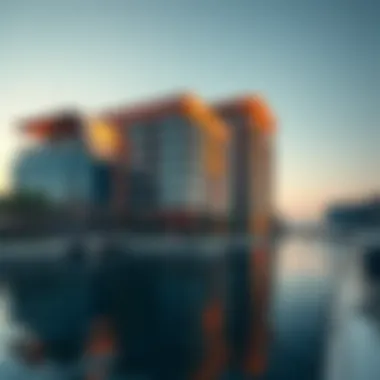 An architectural masterpiece in Dubai Creek Harbor highlighting innovative design elements.