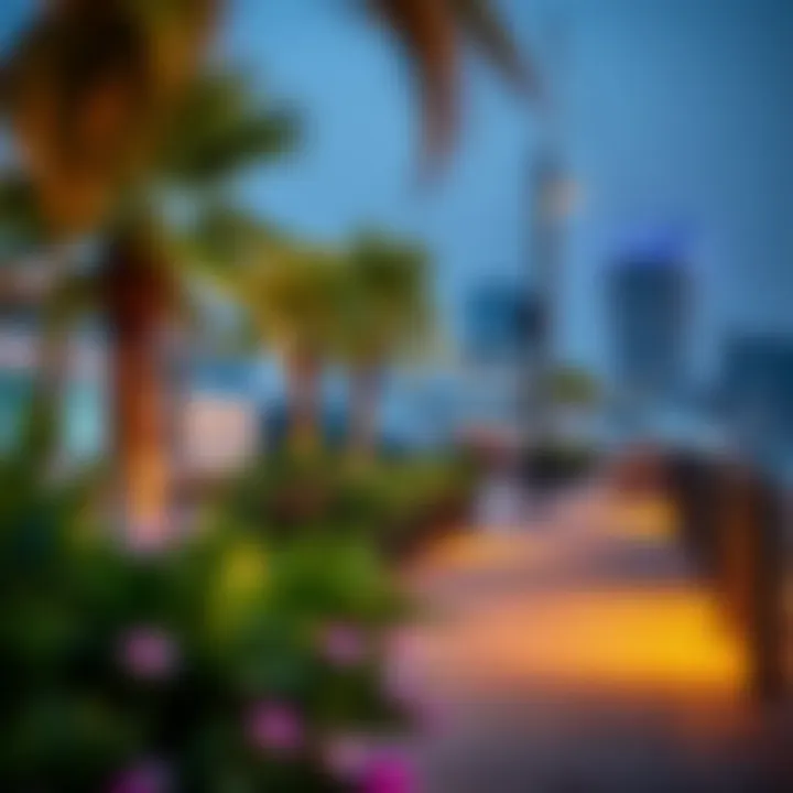 A bustling waterfront with a variety of lifestyle amenities available to residents and visitors.