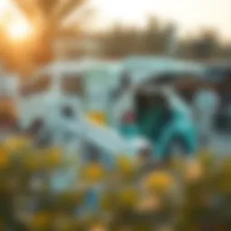 Electric vehicle charging station in Dubai