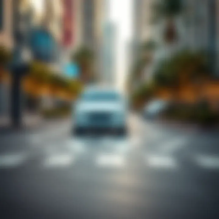 The Rise of Electric Vehicles in Abu Dhabi A modern electric vehicle on the streets of Abu Dhabi