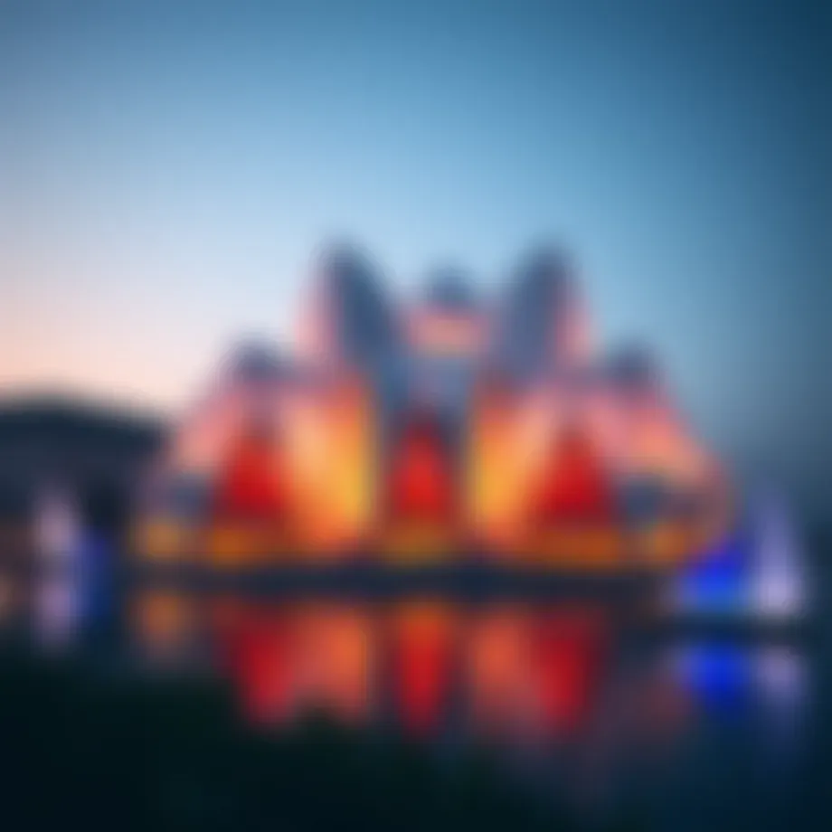 A stunning view of Dubai Opera showcasing its architectural brilliance