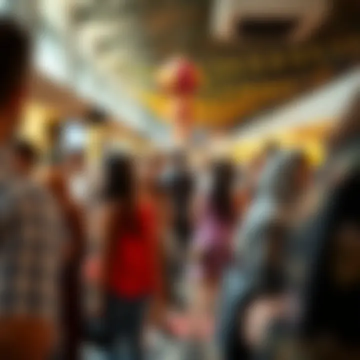 A bustling expatriate community event in Dubai