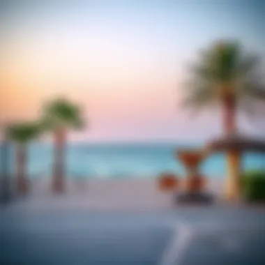 Tranquil beach scene along Ras Al Khaimah's coastline