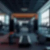 A modern gym interior showcasing advanced workout equipment