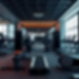 A modern gym interior showcasing advanced workout equipment