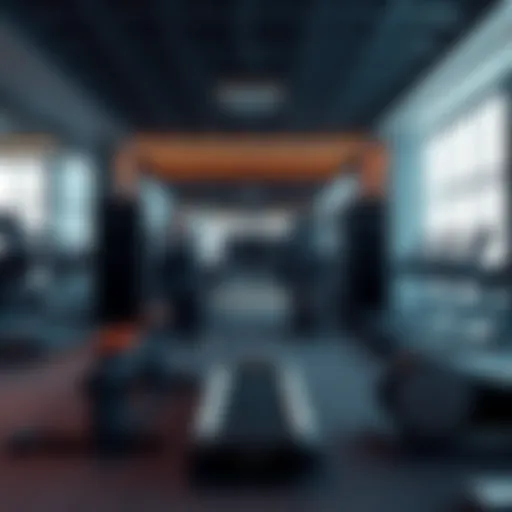 A modern gym interior showcasing advanced workout equipment