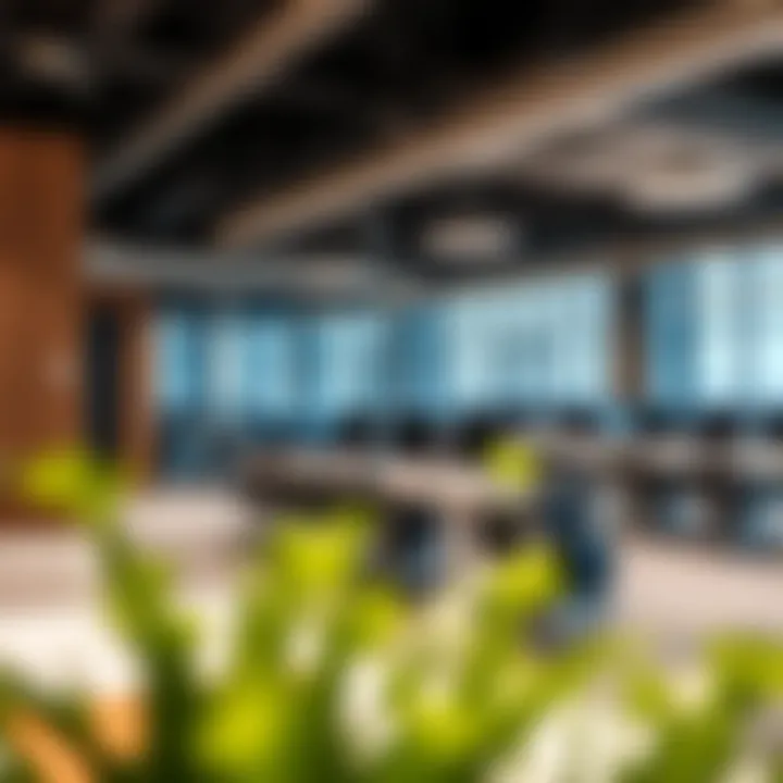 Interior workspace showcasing a collaborative environment