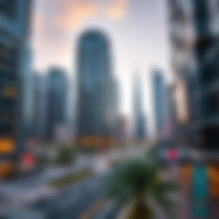 A view of Jumeirah Lake Towers showcasing its vibrant business environment