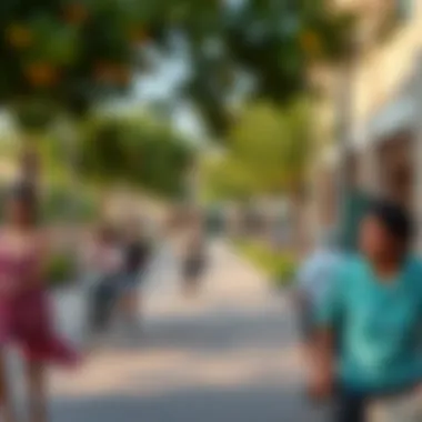 Vibrant community surrounding Hill House Dubai