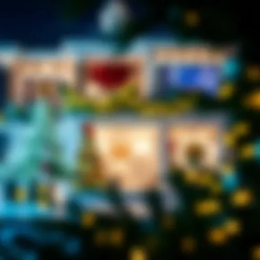 A luxurious property showcasing festive decorations