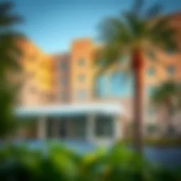 Modern hospital exterior in Bur Dubai