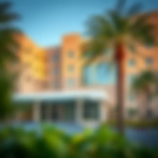 Modern hospital exterior in Bur Dubai