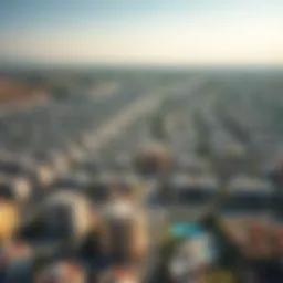 Aerial view of مثلث قرية جميرا showcasing residential developments