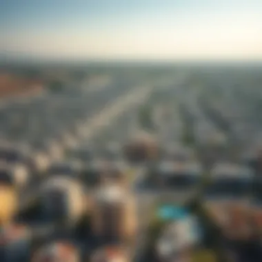 Aerial view of مثلث قرية جميرا showcasing residential developments