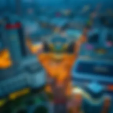 Aerial view of Salam Street highlighting Lulu Center in the urban landscape