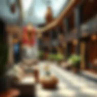 Cultural elements and local art displayed within Lulu Center