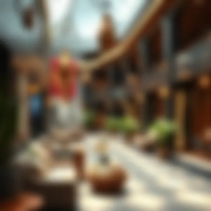 Cultural elements and local art displayed within Lulu Center