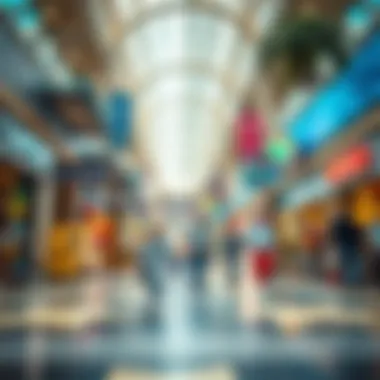 Vibrant shopping area inside Lulu Center filled with diverse retail options