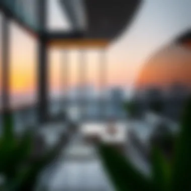 Luxurious penthouse with panoramic city views