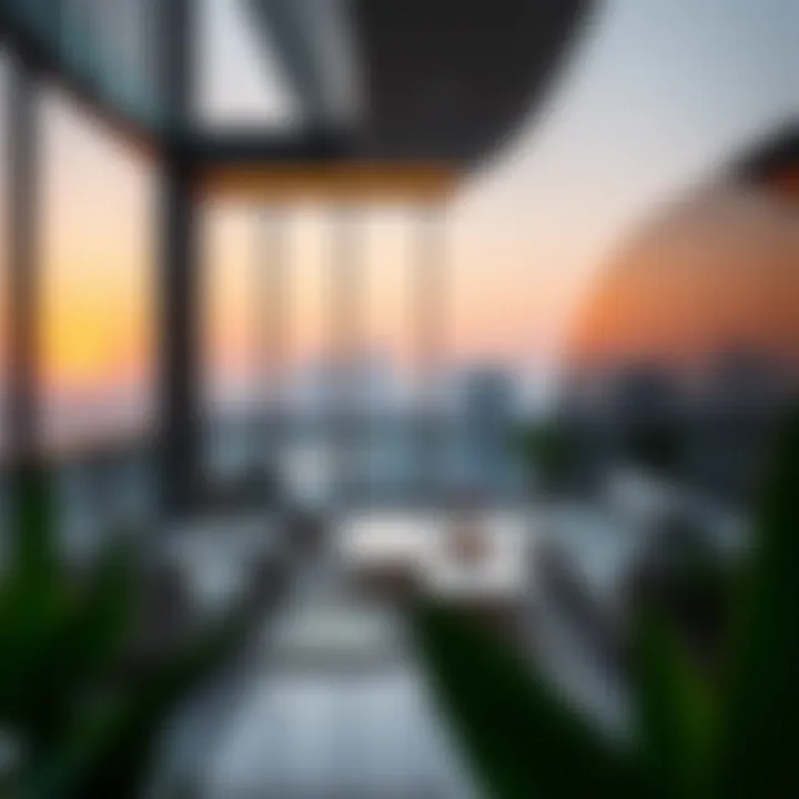 Luxurious penthouse with panoramic city views