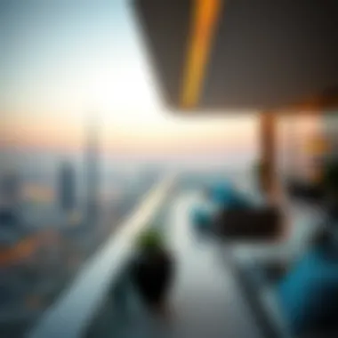 Breathtaking view from a high-end terrace in Dubai