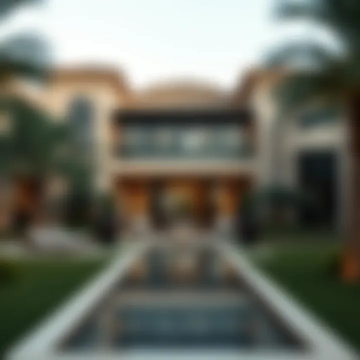 Luxurious oasis villa with stunning architecture