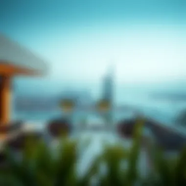 Scenic view of Dubai skyline from an oasis villa