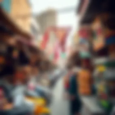 Vibrant market scene in Dubai highlighting diverse business sectors