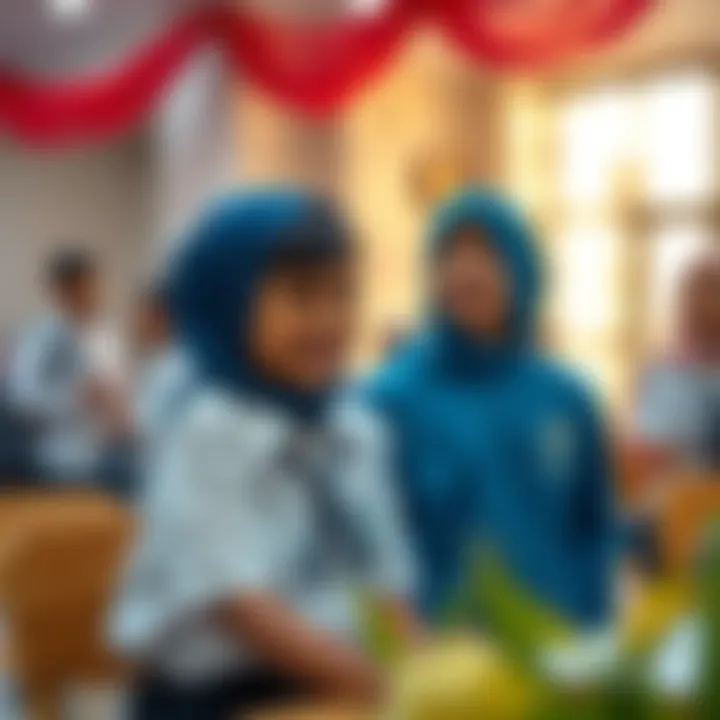 A community event organized by a private school, highlighting its role in local development