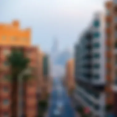 Scenic view of Al Quoz's urban landscape