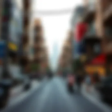 Vibrant neighborhood scene near Sheikh Rashid Road