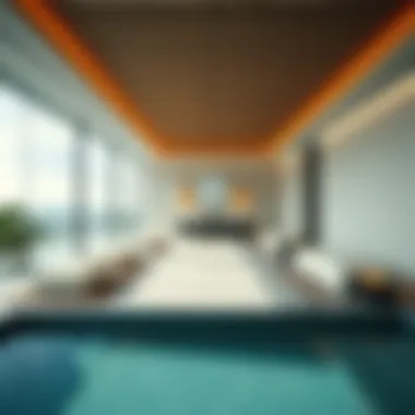 Relaxation area at a luxurious spa