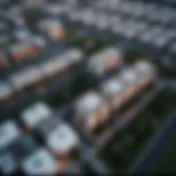 Aerial view of Studio Qusais showcasing residential complexes