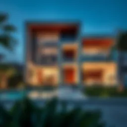Exterior view of Tameem House showcasing modern architecture