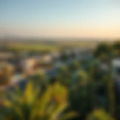 Aerial view of the scenic Joury Hills area showcasing the lush greenery and luxurious properties.