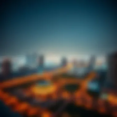 Panoramic view of Jumeirah and its surroundings emphasizing property investment potential