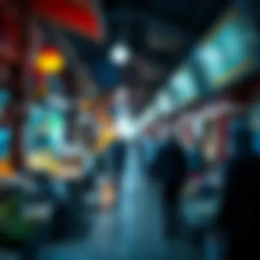 Vibrant market scene reflecting Dubai's rich culture