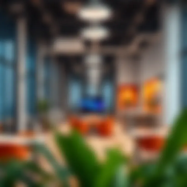 A vibrant communal area promoting collaboration and creativity at The Lab