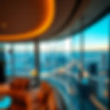 Panoramic view of Dubai skyline from The Lab at Merano Tower