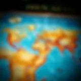 A detailed map highlighting Ibn Batuta's extensive travels across continents