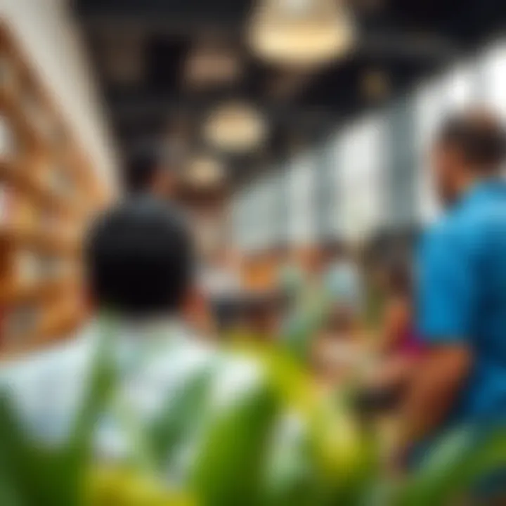 A vibrant program in progress within the library's community space