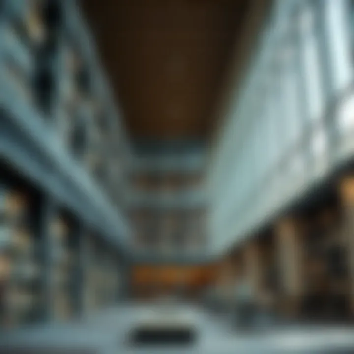 Interior shot displaying an expansive reading area filled with books