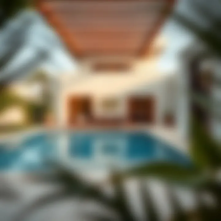 Outdoor Space of a Villa in Sharjah Al Ghubaiba Spacious outdoor area with a swimming pool and garden in a Sharjah villa